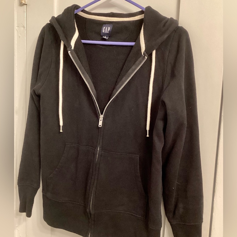 Gap women’s size small black hoody with white drawstring